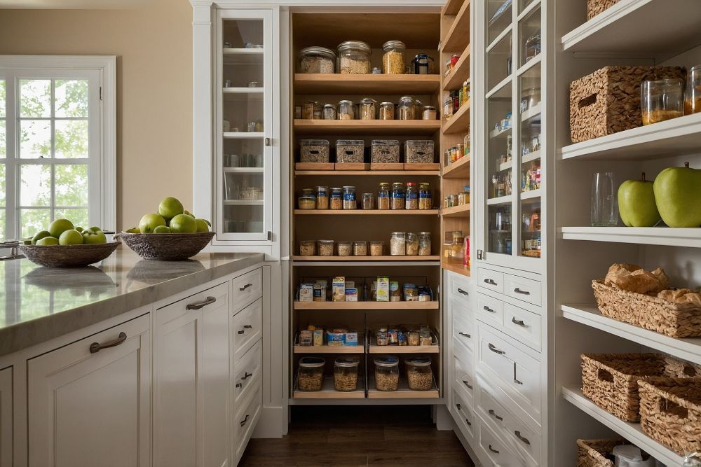 kitchen remodel with vertical storage