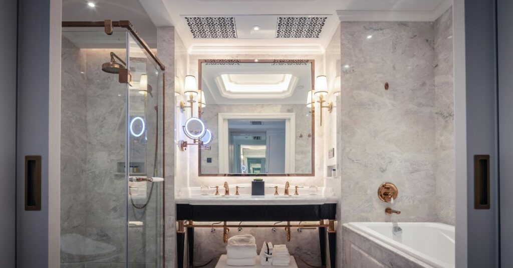 highly functional and aesthetic remodeled bathroom