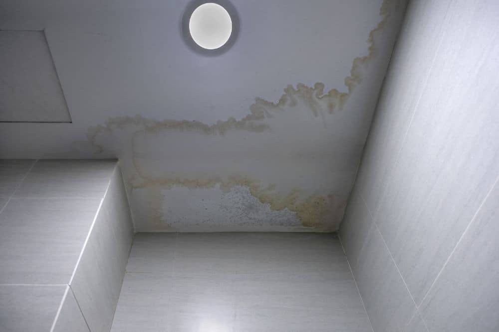 wet marks that show how seattle's moisture affects bathroom material