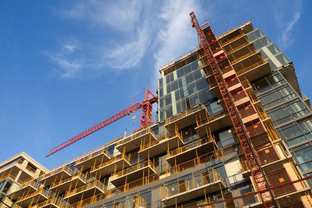 high-rise apartment under construction
