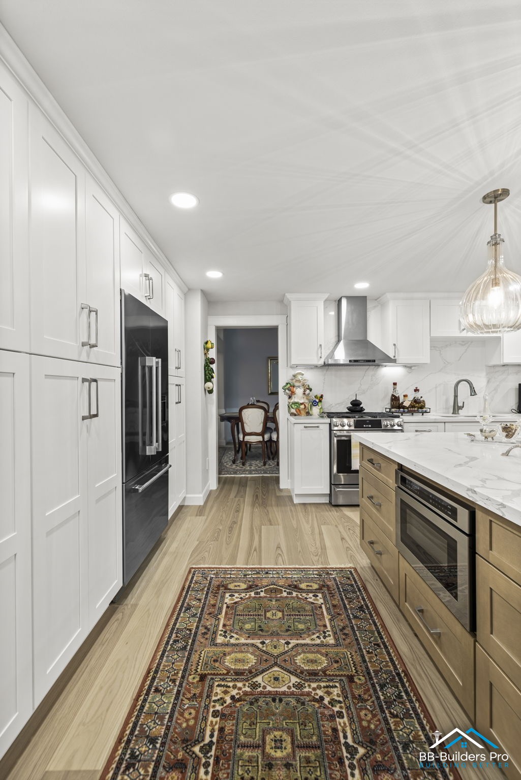 floor-to-ceiling cabinet wall from a seattle-area kitchen remodel