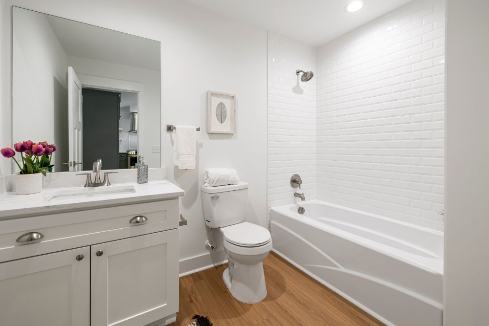 a modern seattle bathroom that passed the typical bathroom remodel hoa approval