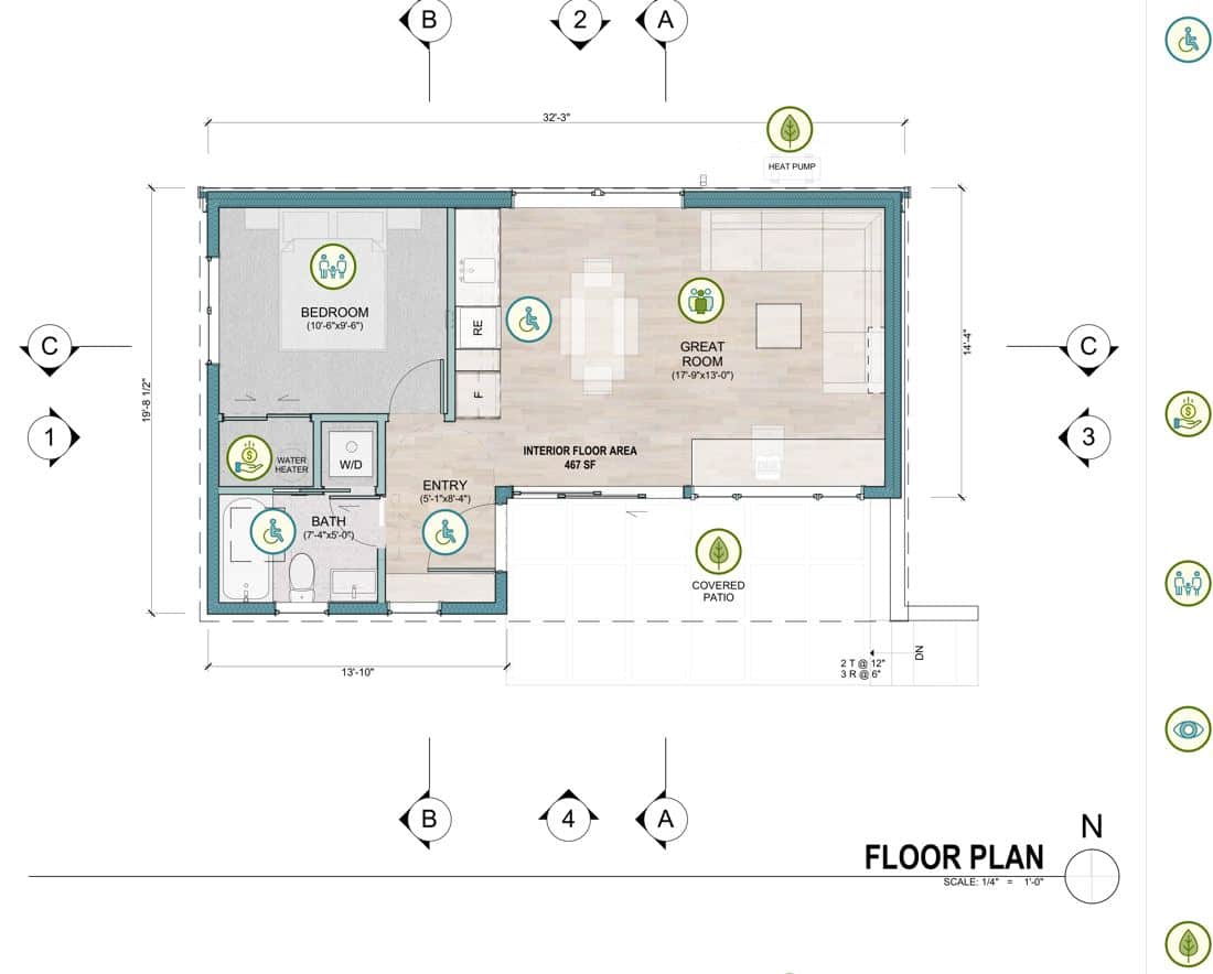 cedar cottage floor plan drawing